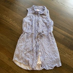 Moon Vintage Style Rockabilly Dress Blue White L